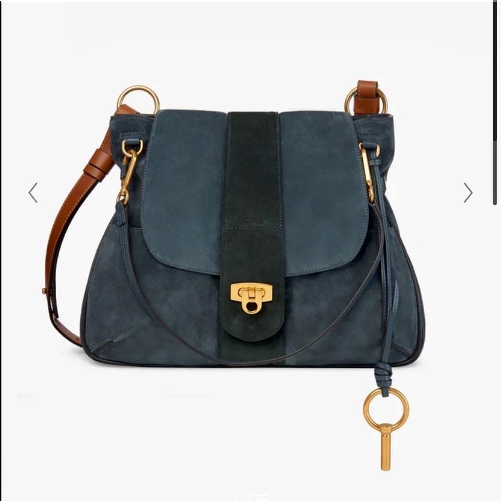 Beautiful Navy Blue Suede Chloe Alexa Bag - EUC ☀️♥️ Host Pick!  Iconic bag!